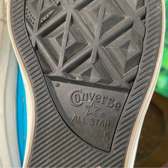 Vibrant Dark Aqua Converse Low Top Sneakers, Mens 5 Womens 7 - Picture 7 of 8